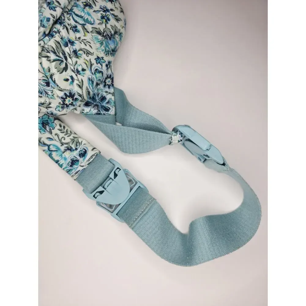VERA BRADLEY Iconic Sling Backpack Bag CLOUD VINE Aqua Blue Floral Crossbody